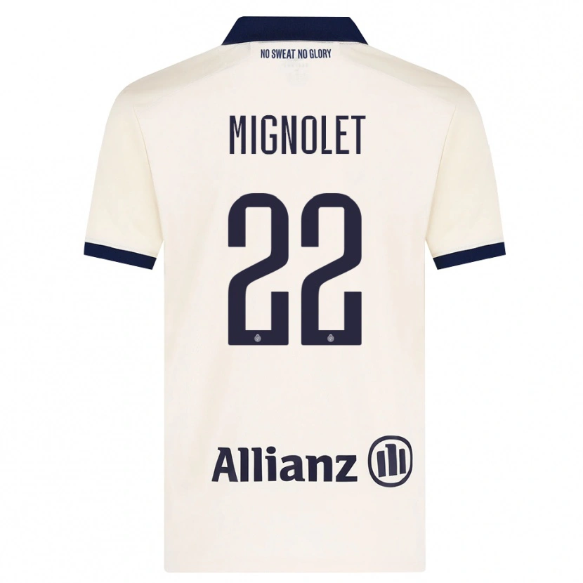 Danxen Femme Maillot Simon Mignolet #22 Beige Noir Tenues Extérieur 2026/27 T-Shirt