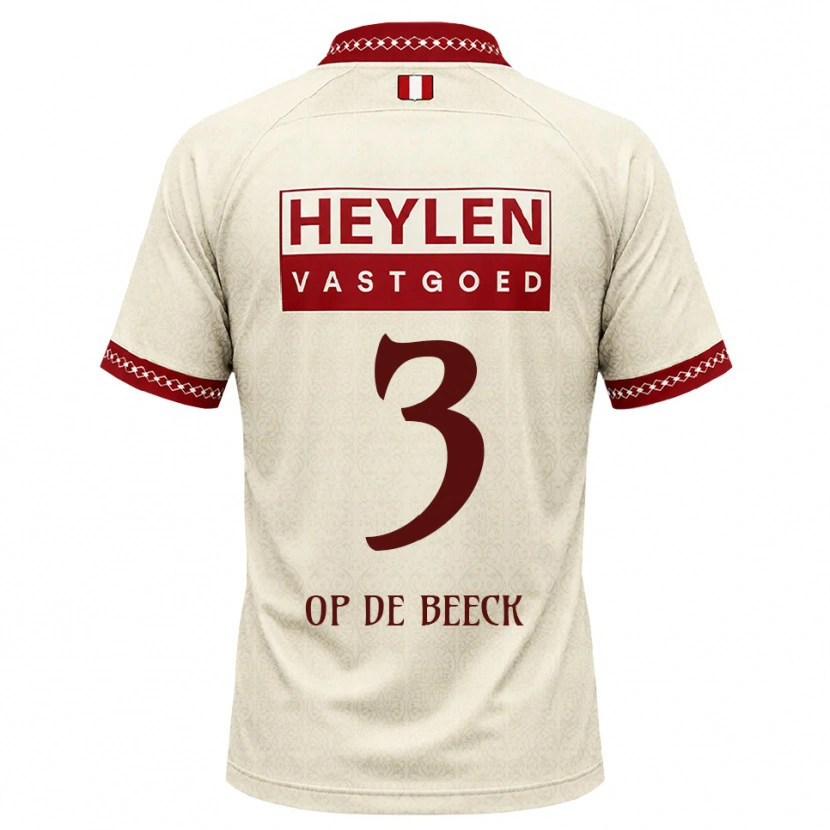 Danxen Femme Maillot Gregg Op De Beeck #3 Beige Rouge Tenues Extérieur 2026/27 T-Shirt