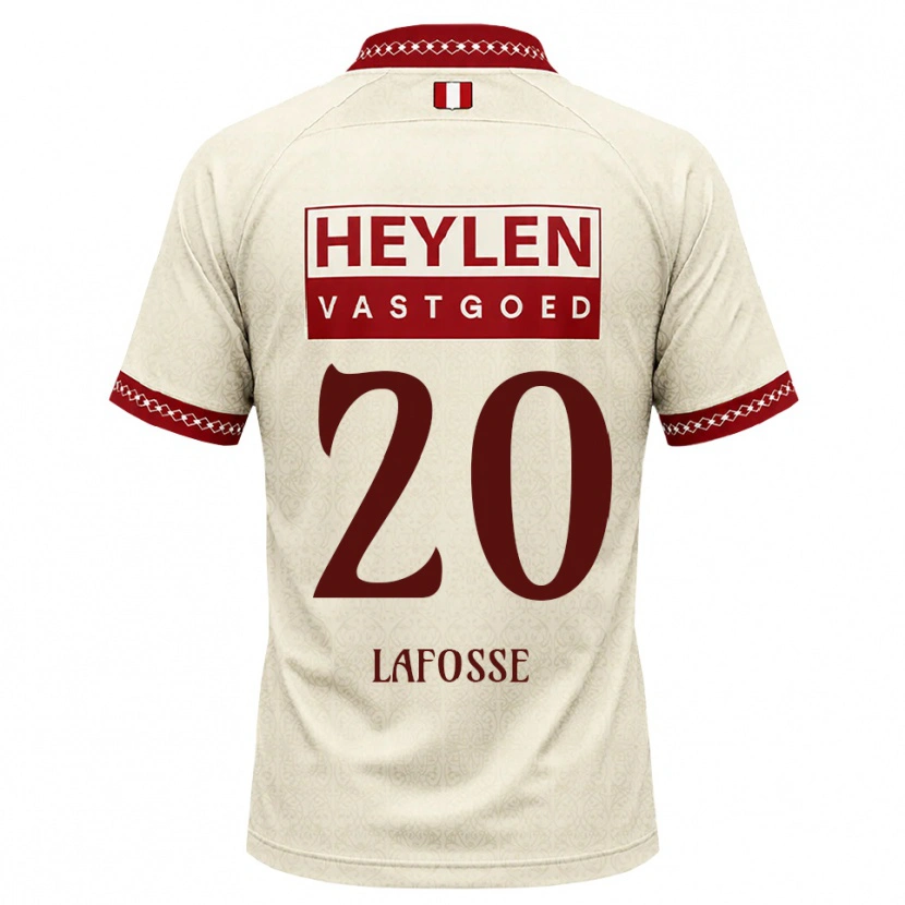 Danxen Femme Maillot Jarne Lafosse #20 Beige Rouge Tenues Extérieur 2026/27 T-Shirt