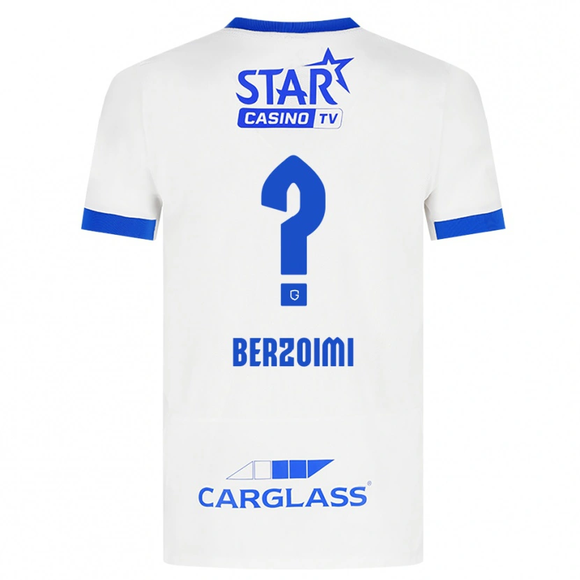 Danxen Femme Maillot Mohamed Berzoimi #0 Blanc Bleu Tenues Extérieur 2026/27 T-Shirt