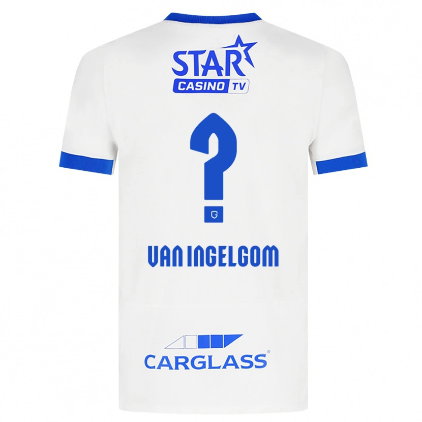 Danxen Femme Maillot Tijn Van Ingelgom #0 Blanc Bleu Tenues Extérieur 2026/27 T-Shirt