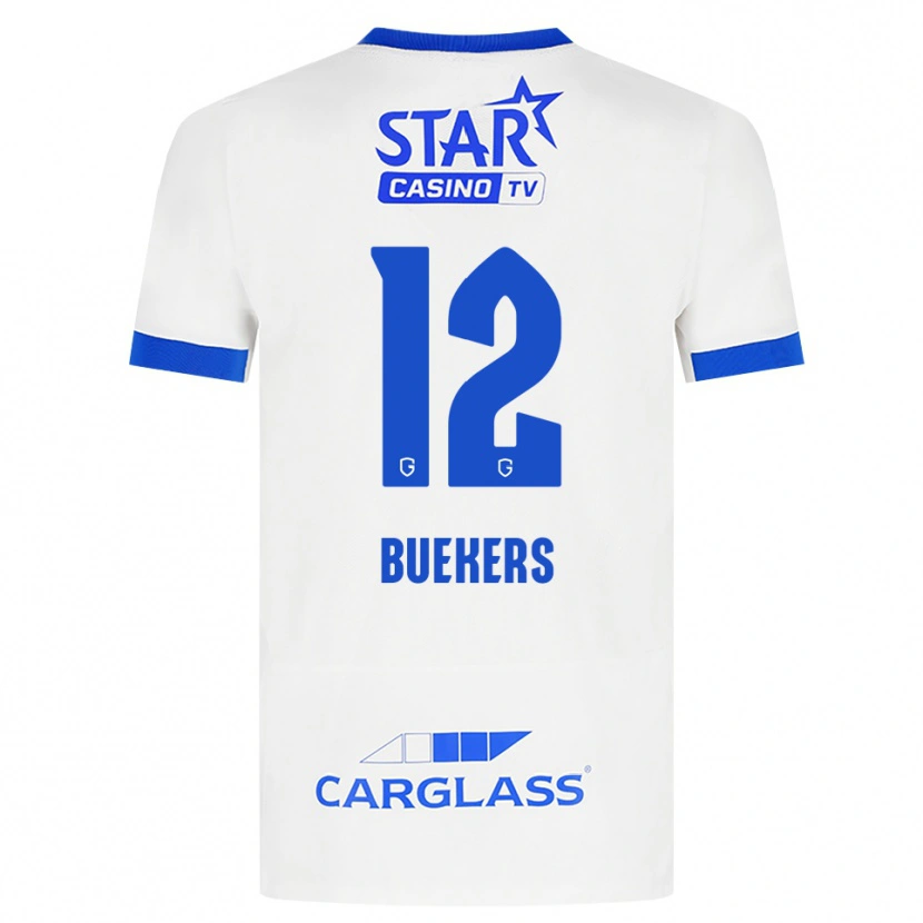 Danxen Femme Maillot Maxime Buekers #12 Blanc Bleu Tenues Extérieur 2026/27 T-Shirt