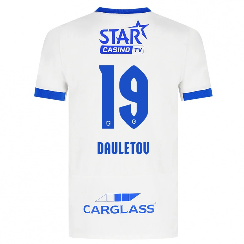 Danxen Femme Maillot Shakhmurat Dauletov #19 Blanc Bleu Tenues Extérieur 2026/27 T-Shirt