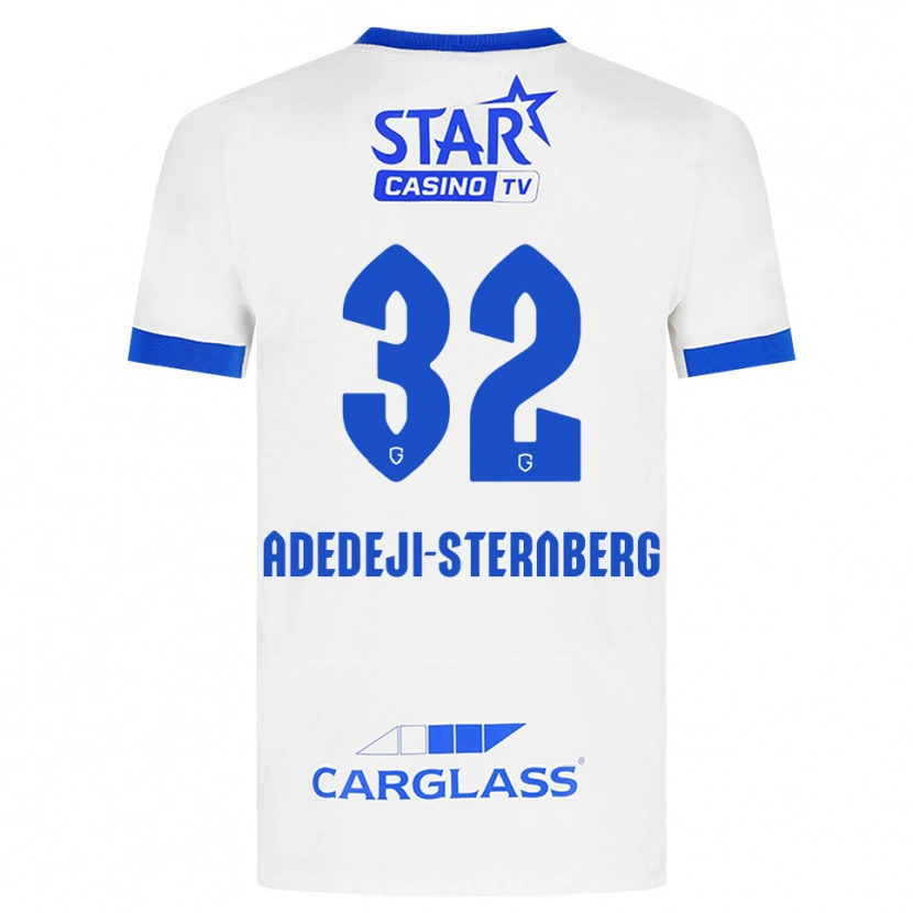 Danxen Femme Maillot Noah Adedeji-Sternberg #32 Blanc Bleu Tenues Extérieur 2026/27 T-Shirt