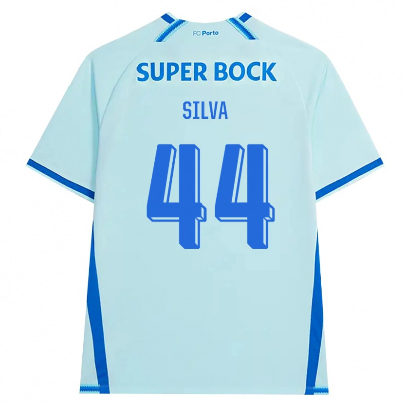 Danxen Femme Maillot Felipe Silva #44 Cyan Clair Bleu Troisieme 2026/27 T-Shirt