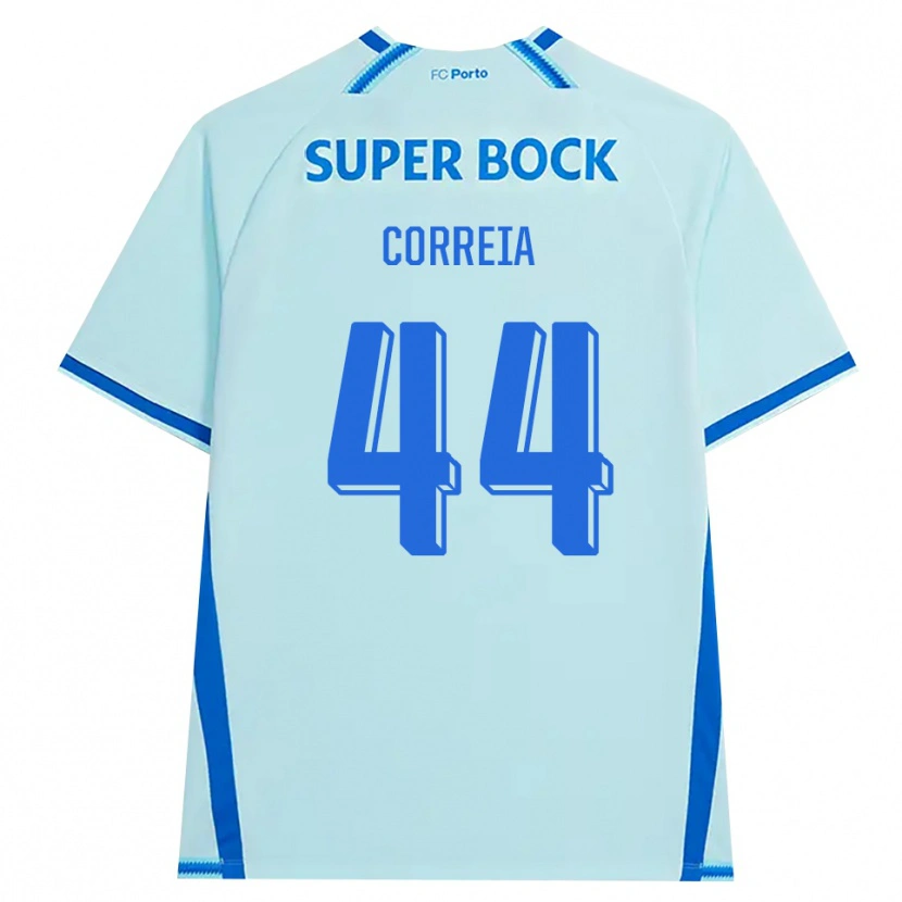 Danxen Femme Maillot Romain Correia #44 Cyan Clair Bleu Troisieme 2026/27 T-Shirt