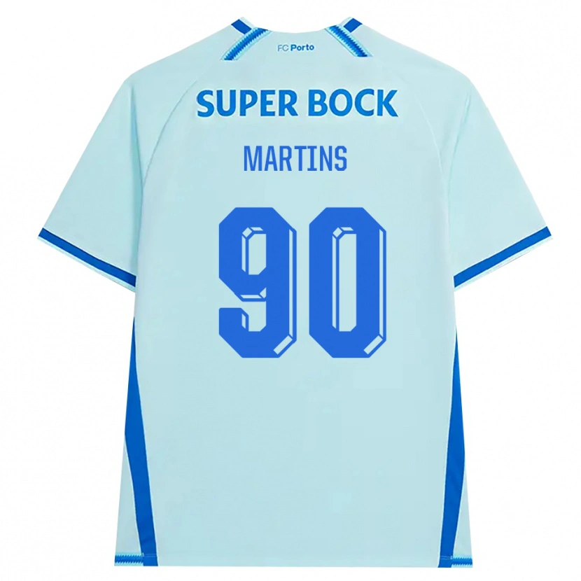Danxen Femme Maillot Gil Martins #90 Cyan Clair Bleu Troisieme 2026/27 T-Shirt
