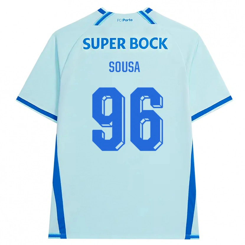 Danxen Femme Maillot Filipe Sousa #96 Cyan Clair Bleu Troisieme 2026/27 T-Shirt
