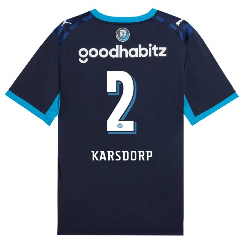 Danxen Femme Maillot Rick Karsdorp #2 Dodgerblue Royalblue Troisieme 2026/27 T-Shirt