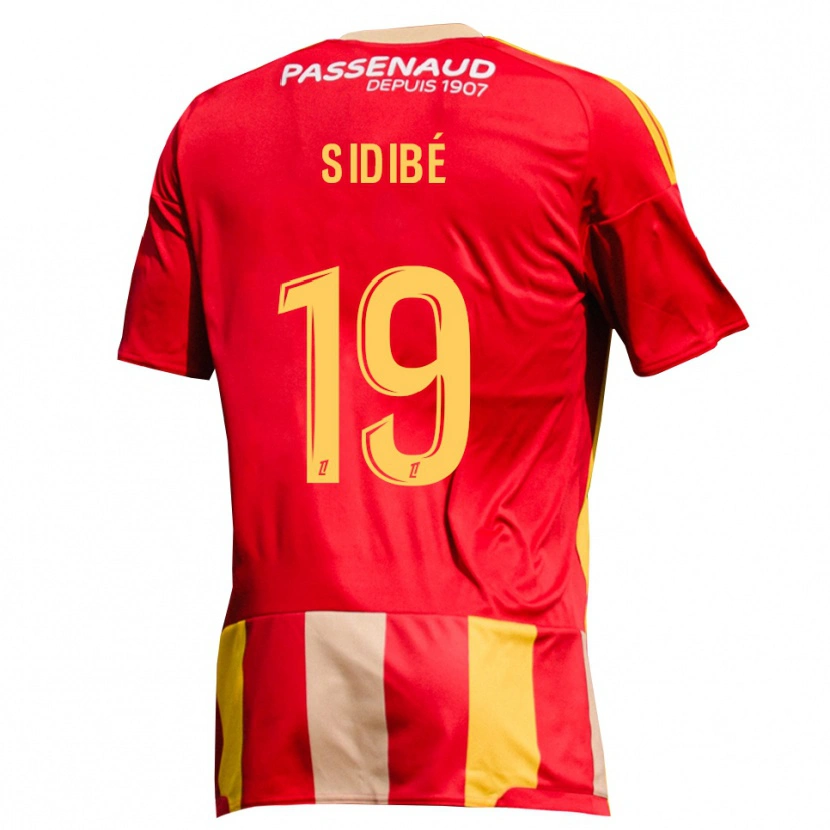 Danxen Femme Maillot Djibril Sidibé #19 Rouge Jaune Vert Tenues Domicile 2026/27 T-Shirt