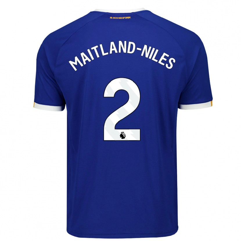 Danxen Enfant Maillot Ainsley Maitland-Niles #2 Bleu Blanc Jaune Tenues Domicile 2026/27 T-Shirt