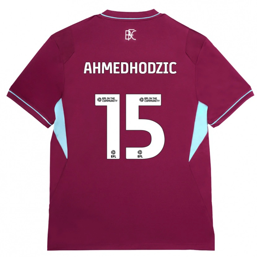 Danxen Enfant Maillot Anel Ahmedhodzic #15 Bourgogne Vert Tenues Domicile 2026/27 T-Shirt