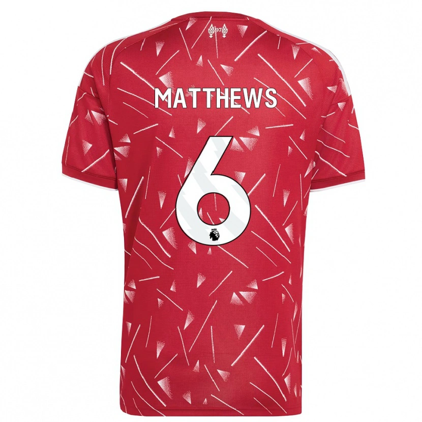 Danxen Enfant Maillot Jasmine Matthews #6 Blanc Rouge Tenues Domicile 2026/27 T-Shirt