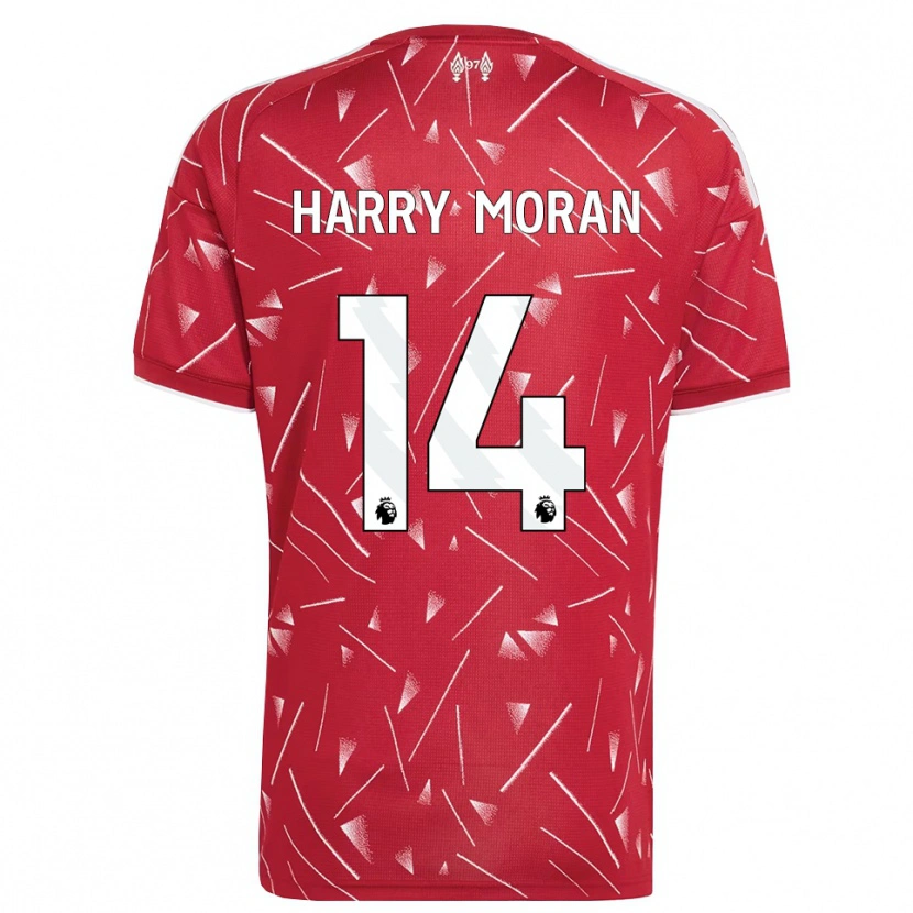 Danxen Enfant Maillot Harry Moran #14 Blanc Rouge Tenues Domicile 2026/27 T-Shirt