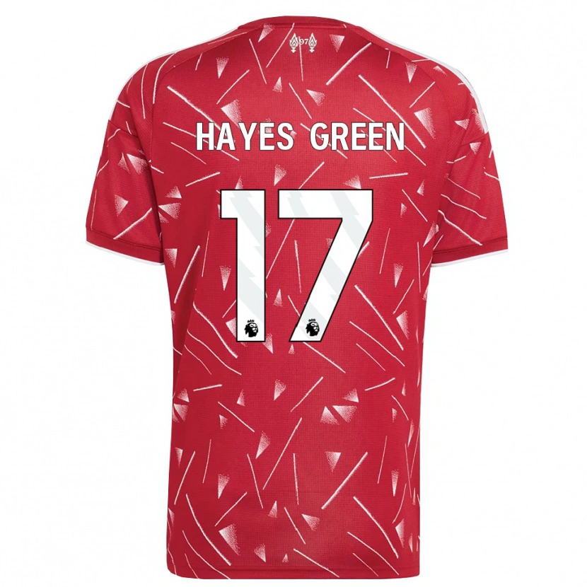 Danxen Enfant Maillot Charlie Hayes-Green #17 Blanc Rouge Tenues Domicile 2026/27 T-Shirt
