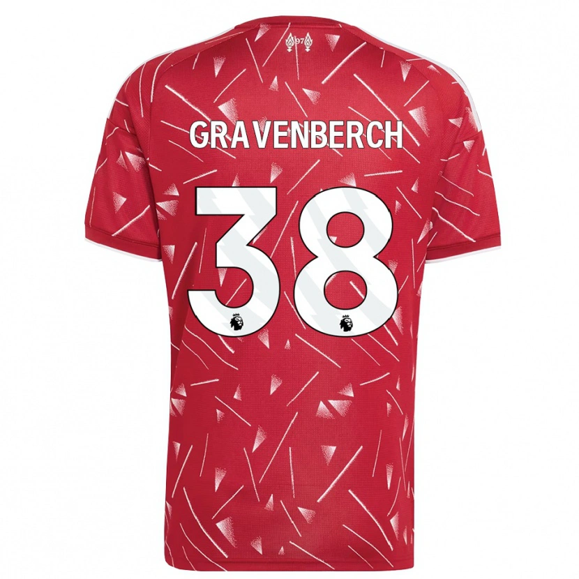 Danxen Enfant Maillot Ryan Gravenberch #38 Blanc Rouge Tenues Domicile 2026/27 T-Shirt
