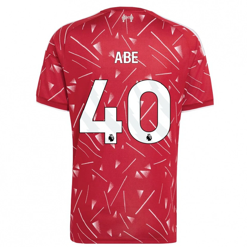 Danxen Enfant Maillot Joshua Abe #40 Blanc Rouge Tenues Domicile 2026/27 T-Shirt