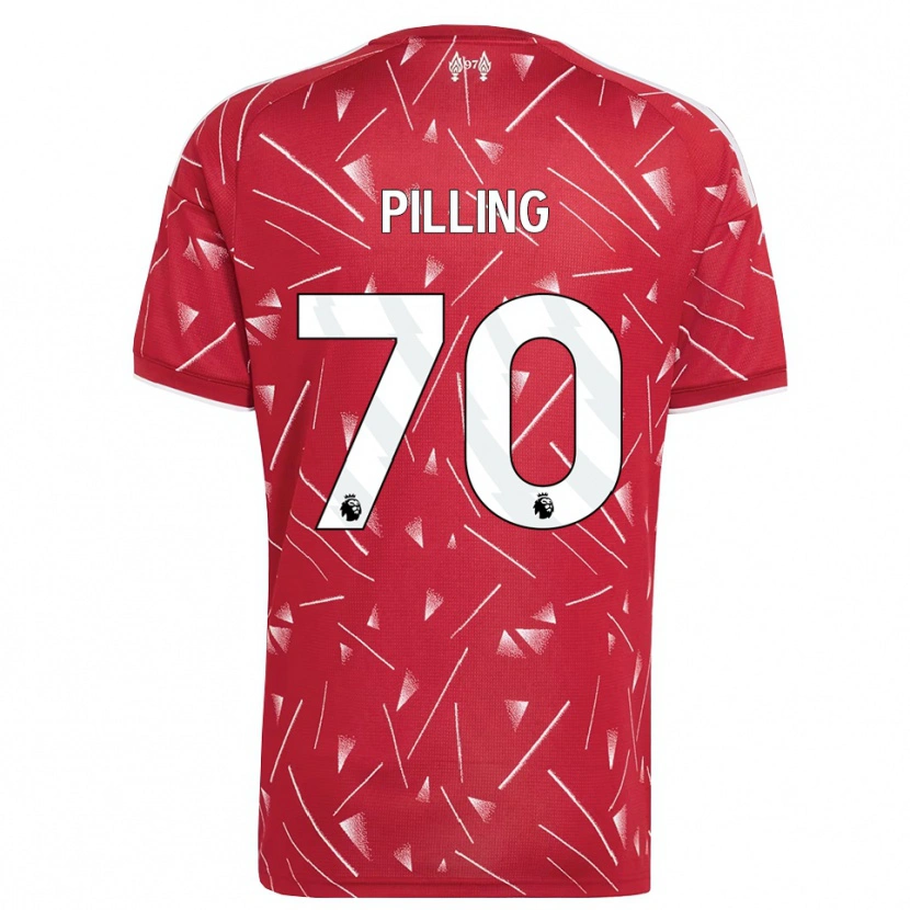 Danxen Enfant Maillot Tommy Pilling #70 Blanc Rouge Tenues Domicile 2026/27 T-Shirt