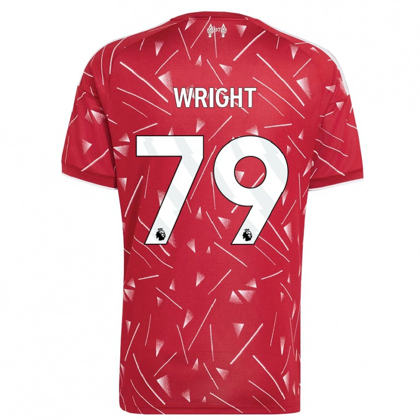Danxen Enfant Maillot Will Wright #79 Blanc Rouge Tenues Domicile 2026/27 T-Shirt