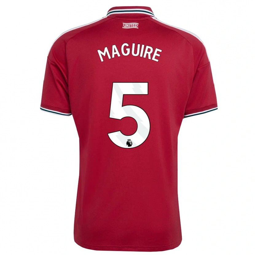 Danxen Enfant Maillot Harry Maguire #5 Rouge Jaune Blanc Tenues Domicile 2026/27 T-Shirt