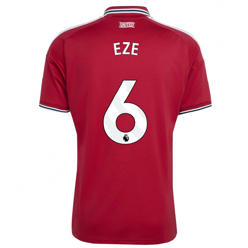 Danxen Enfant Maillot David Eze #6 Rouge Jaune Blanc Tenues Domicile 2026/27 T-Shirt