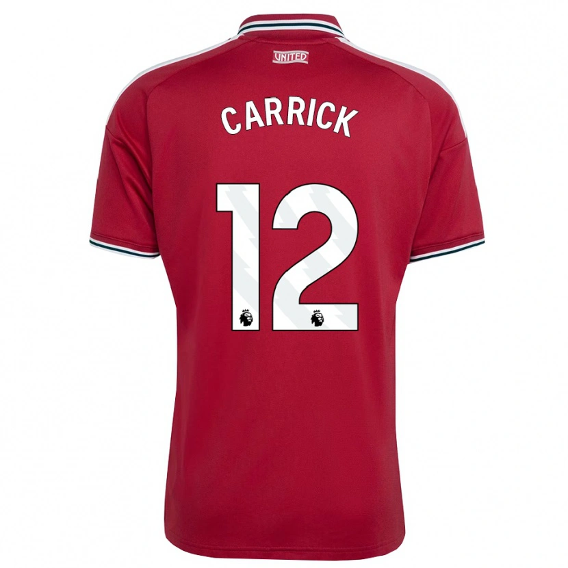 Danxen Enfant Maillot Jacey Carrick #12 Rouge Jaune Blanc Tenues Domicile 2026/27 T-Shirt