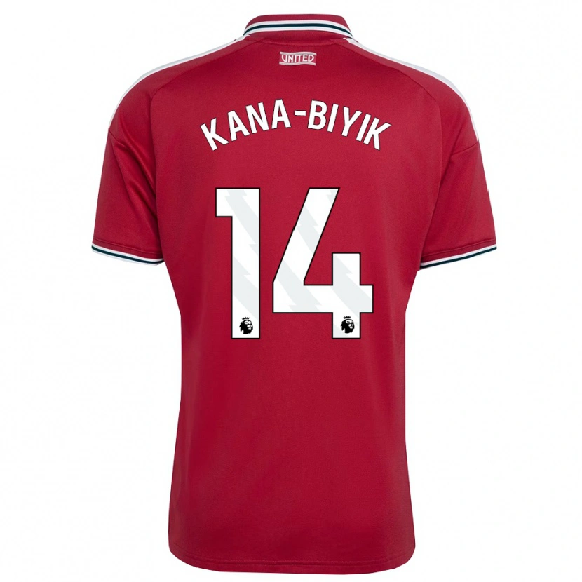 Danxen Enfant Maillot Enzo Kana-Biyik #14 Rouge Jaune Blanc Tenues Domicile 2026/27 T-Shirt