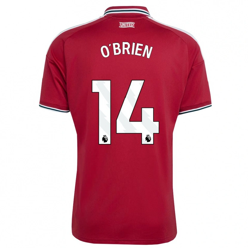 Danxen Enfant Maillot Sam O'brien #14 Rouge Jaune Blanc Tenues Domicile 2026/27 T-Shirt