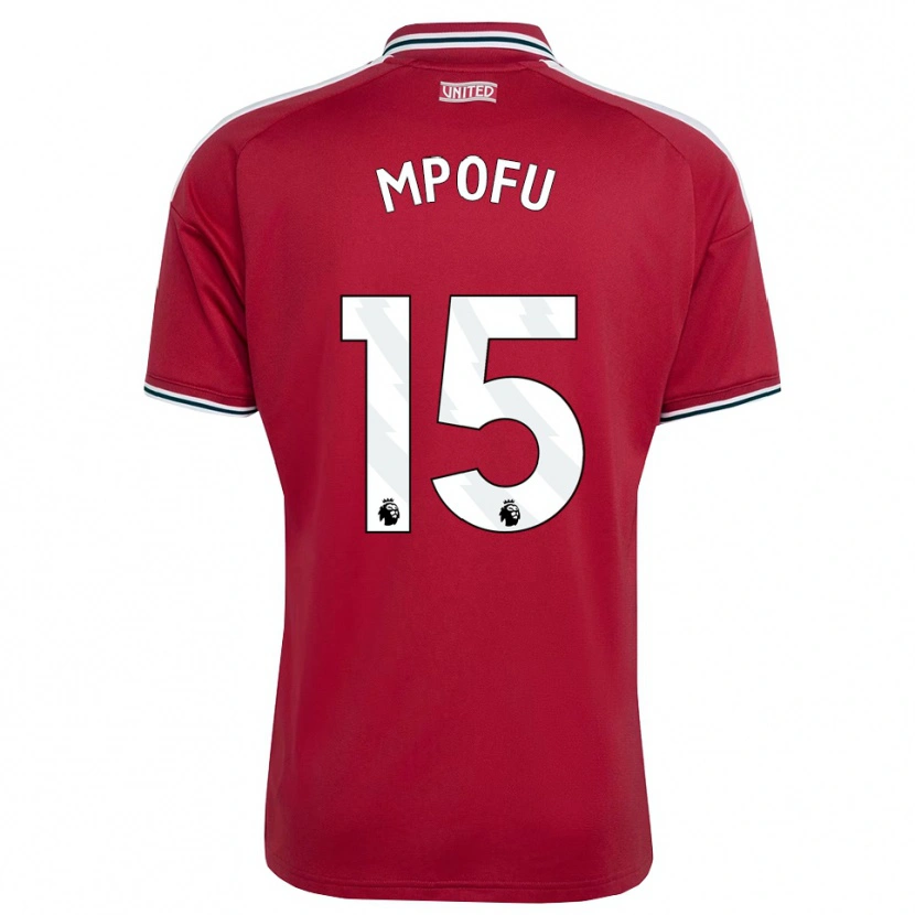 Danxen Enfant Maillot Camron Mpofu #15 Rouge Jaune Blanc Tenues Domicile 2026/27 T-Shirt