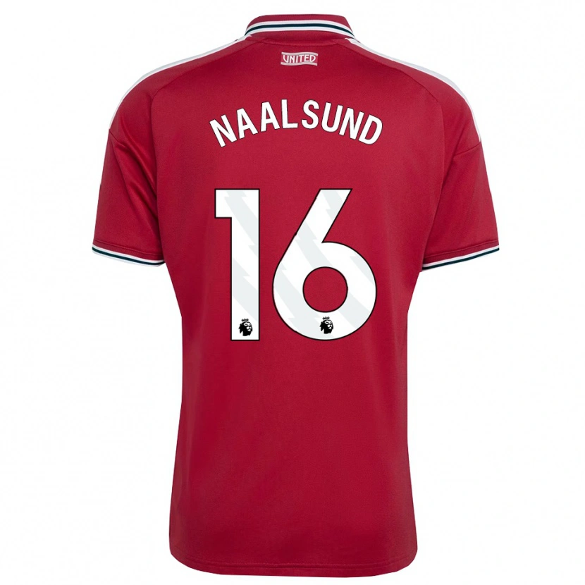 Danxen Enfant Maillot Lisa Naalsund #16 Rouge Jaune Blanc Tenues Domicile 2026/27 T-Shirt