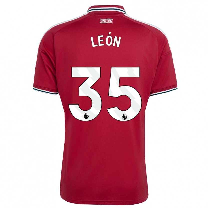 Danxen Enfant Maillot Diego León #35 Rouge Jaune Blanc Tenues Domicile 2026/27 T-Shirt