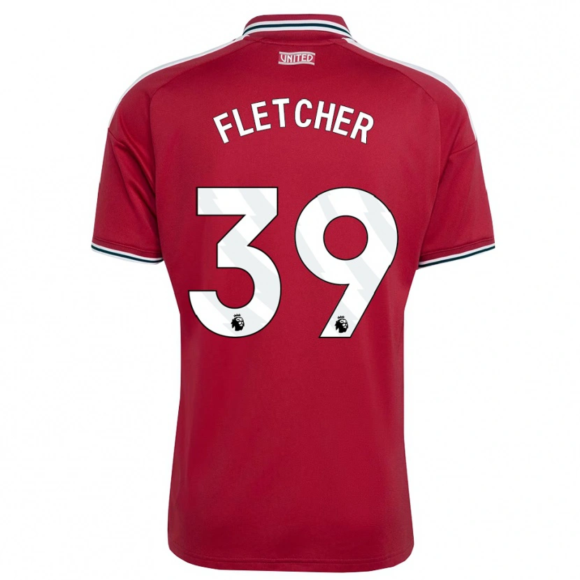 Danxen Enfant Maillot Tyler Fletcher #39 Rouge Jaune Blanc Tenues Domicile 2026/27 T-Shirt