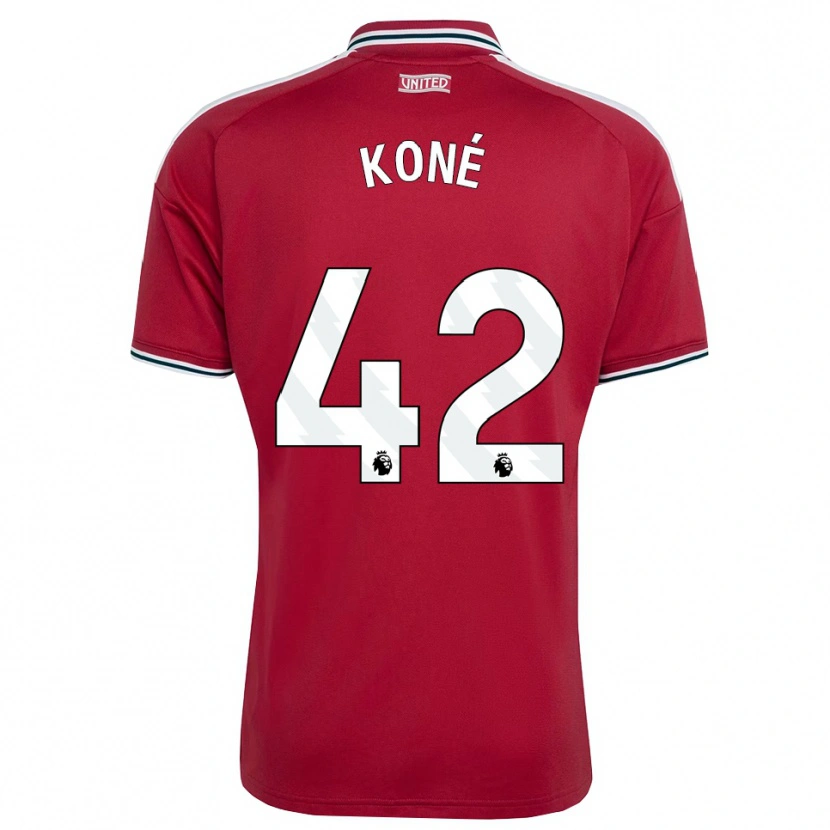 Danxen Enfant Maillot Sékou Koné #42 Rouge Jaune Blanc Tenues Domicile 2026/27 T-Shirt