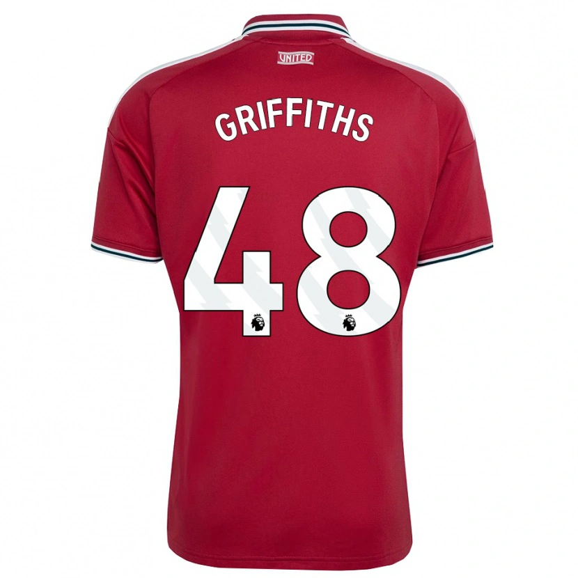 Danxen Enfant Maillot Mared Griffiths #48 Rouge Jaune Blanc Tenues Domicile 2026/27 T-Shirt
