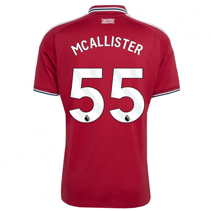 Danxen Enfant Maillot Finley Mcallister #55 Rouge Jaune Blanc Tenues Domicile 2026/27 T-Shirt