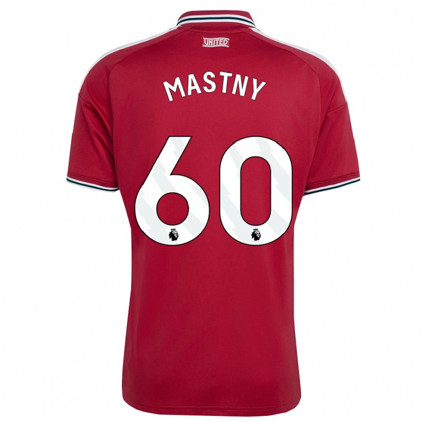 Danxen Enfant Maillot Ondrej Mastny #60 Rouge Jaune Blanc Tenues Domicile 2026/27 T-Shirt