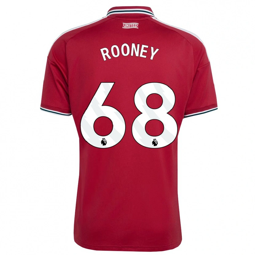 Danxen Enfant Maillot Kai Rooney #68 Rouge Jaune Blanc Tenues Domicile 2026/27 T-Shirt