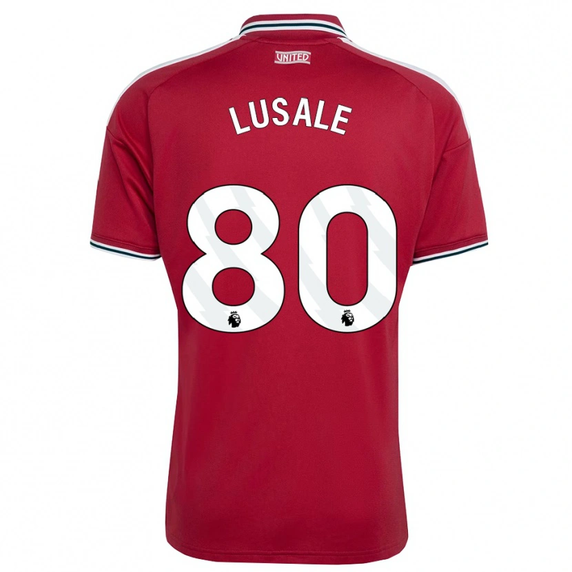 Danxen Enfant Maillot Samuel Lusale #80 Rouge Jaune Blanc Tenues Domicile 2026/27 T-Shirt