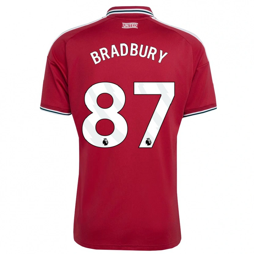 Danxen Enfant Maillot Louie Bradbury #87 Rouge Jaune Blanc Tenues Domicile 2026/27 T-Shirt