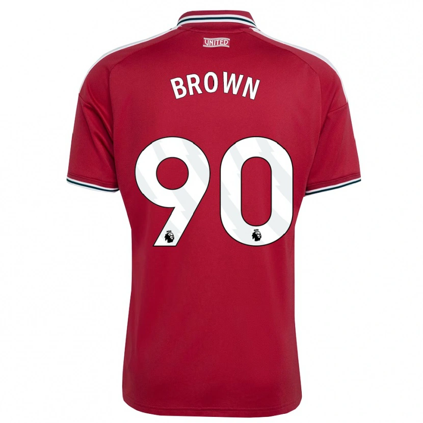 Danxen Enfant Maillot Nathaniel-Junior Brown #90 Rouge Jaune Blanc Tenues Domicile 2026/27 T-Shirt