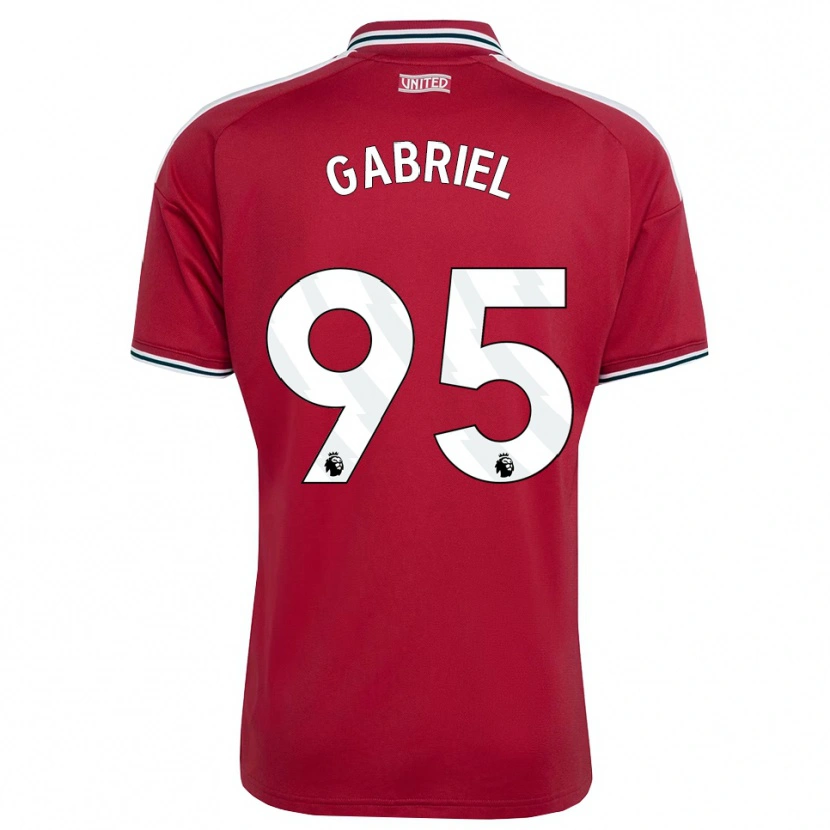 Danxen Enfant Maillot Jj Gabriel #95 Rouge Jaune Blanc Tenues Domicile 2026/27 T-Shirt