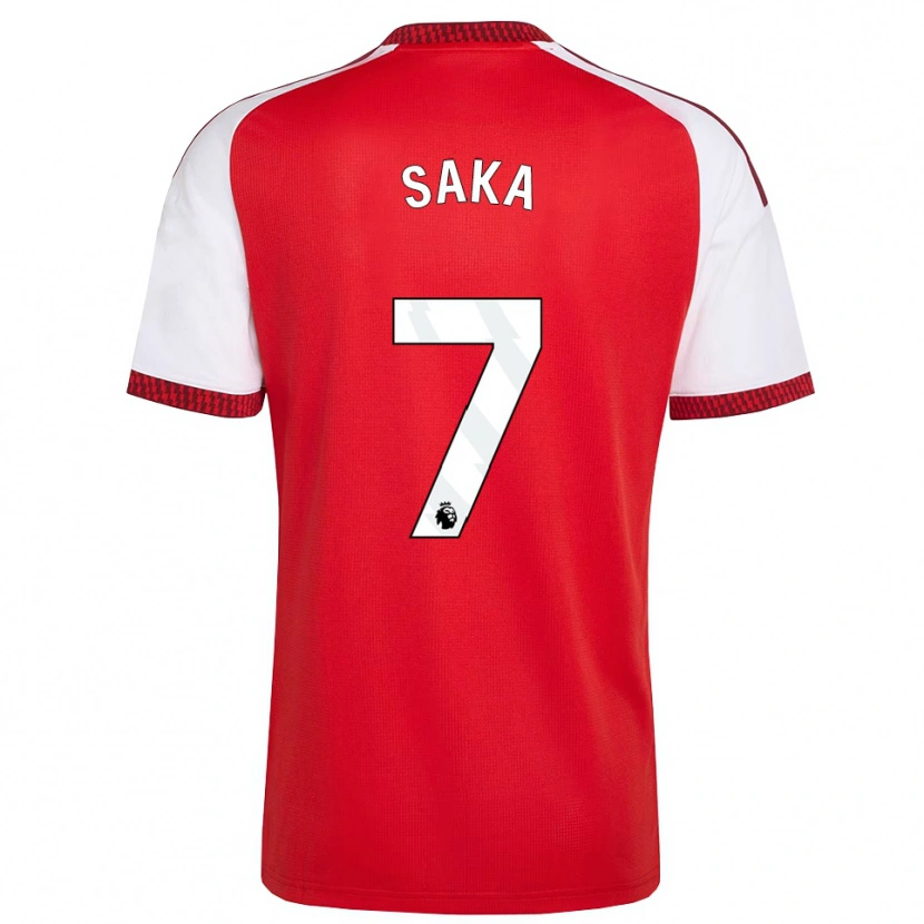 Danxen Enfant Maillot Bukayo Saka #7 Rouge Blanc Noir Tenues Domicile 2026/27 T-Shirt