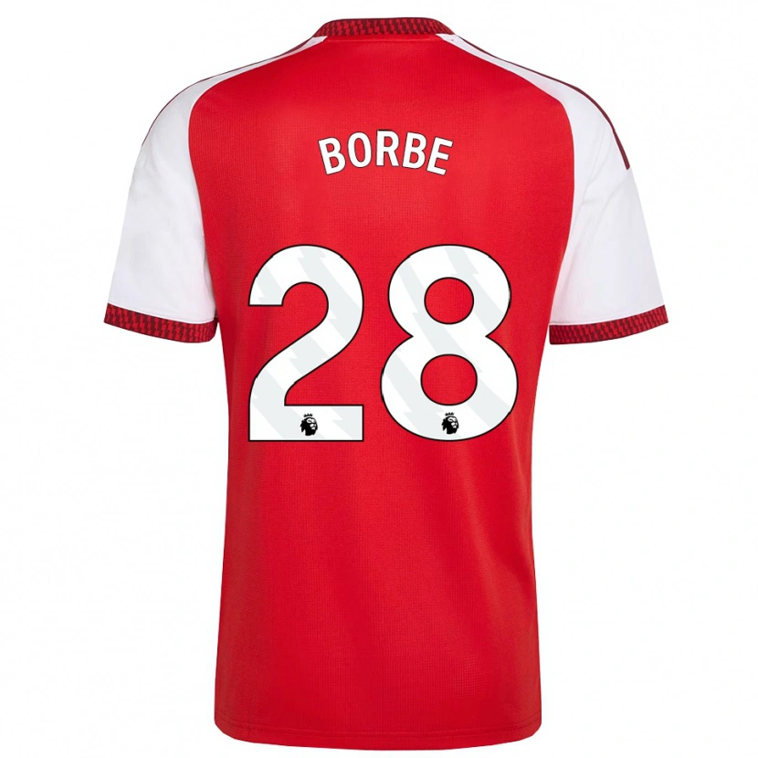 Danxen Enfant Maillot Anneke Borbe #28 Rouge Blanc Noir Tenues Domicile 2026/27 T-Shirt