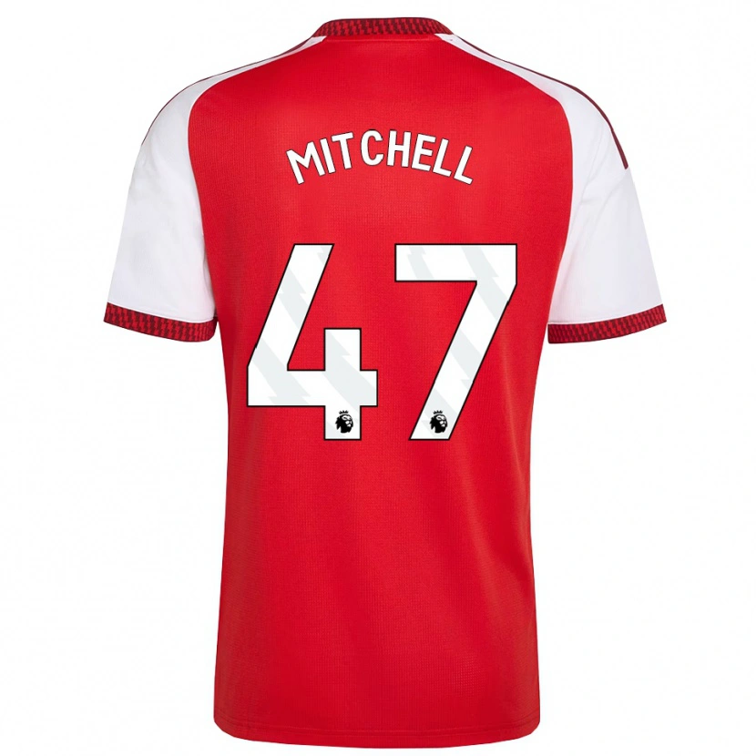 Danxen Enfant Maillot Remy Mitchell #47 Rouge Blanc Noir Tenues Domicile 2026/27 T-Shirt