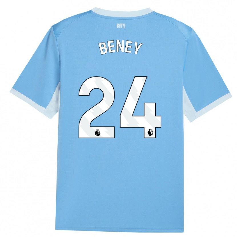 Danxen Enfant Maillot Iman Beney #24 Lightskyblue Blanc Tenues Domicile 2026/27 T-Shirt