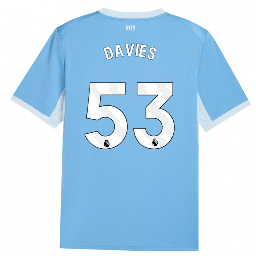 Danxen Enfant Maillot Mayzee Davies #53 Lightskyblue Blanc Tenues Domicile 2026/27 T-Shirt