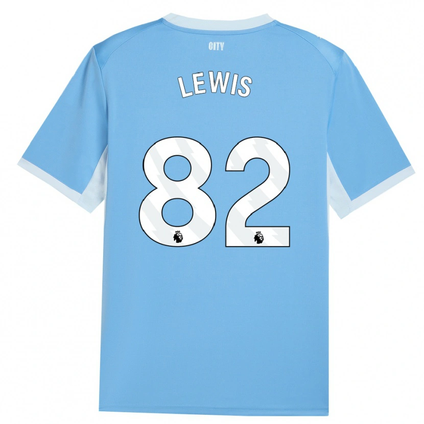 Danxen Enfant Maillot Rico Lewis #82 Lightskyblue Blanc Tenues Domicile 2026/27 T-Shirt