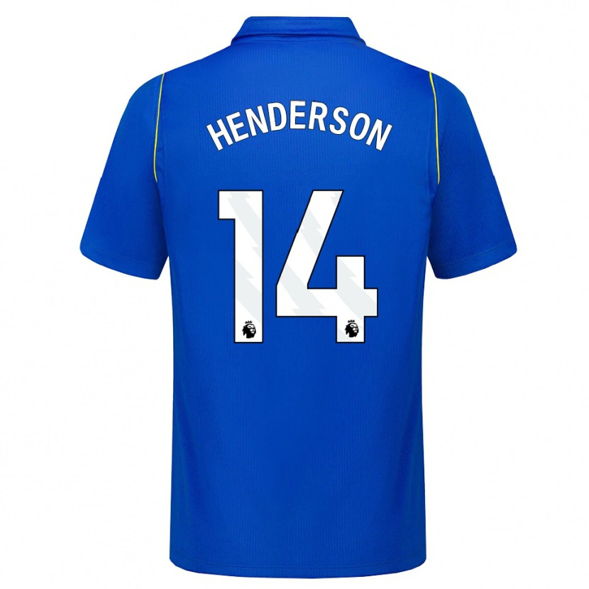 Danxen Enfant Maillot Jordan Henderson #14 Bleu Jaune Tenues Domicile 2026/27 T-Shirt