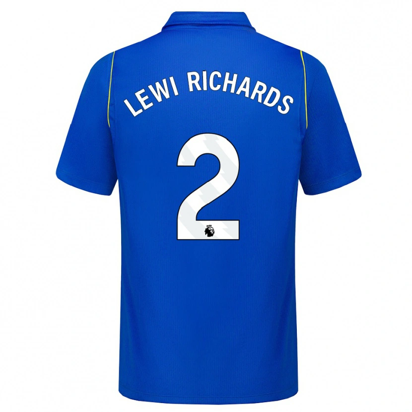 Danxen Enfant Maillot Lewi Richards #2 Bleu Jaune Tenues Domicile 2026/27 T-Shirt
