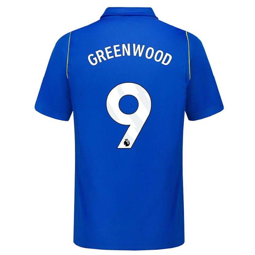Danxen Enfant Maillot Jashayde Greenwood #9 Bleu Jaune Tenues Domicile 2026/27 T-Shirt